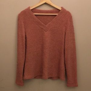 Pink fuzzy sweater